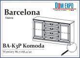 Barcelona Komoda BA-K3P pod panel