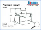 NARCISO BIANCO Sofa 2N2