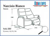 NARCISO BIANCO Sofa 2RPm2 relax mechaniczny