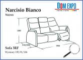 NARCISO BIANCO Sofa 3RPm2 relax mechaniczny