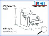 PAPAVERO Fotel 1 RPm2 relax mechaniczny