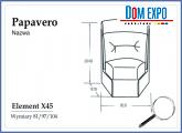 PAPAVERO Element x45 TKANINA