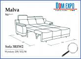 MALVA Sofa 3REW2 TKANINA
