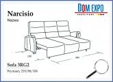NARCISO Sofa 3RG2 TKANINA