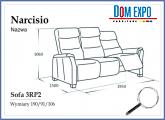NARCISO Sofa 3RPm2 relax mechaniczny